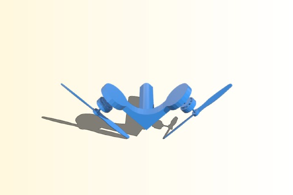 V-Tail Quad Array - 45 Degree Pitch | 3d print model