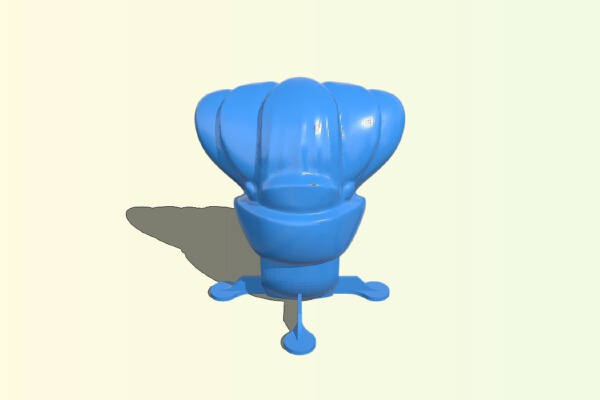 Crayfish tail with printing supports | 3d print model