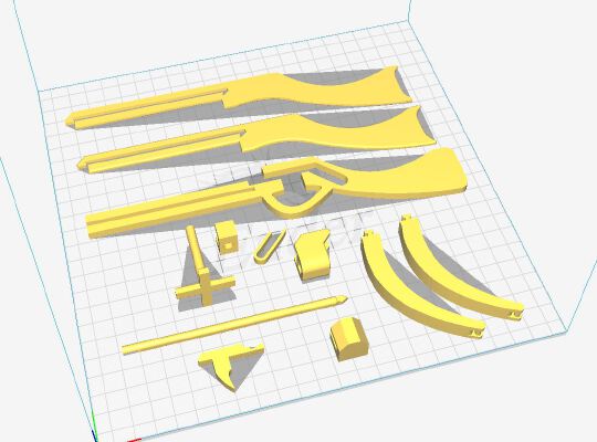 Rubber band Crossbow | 3d print model