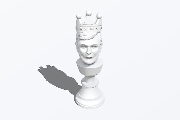 Willy aka Willem Alexander, King of the Netherlands as a chess piece | 3d print model