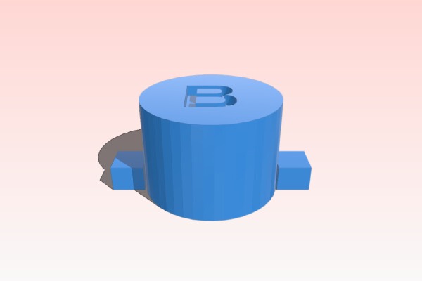 DMG Gameboy B Button Hipster | 3d print model
