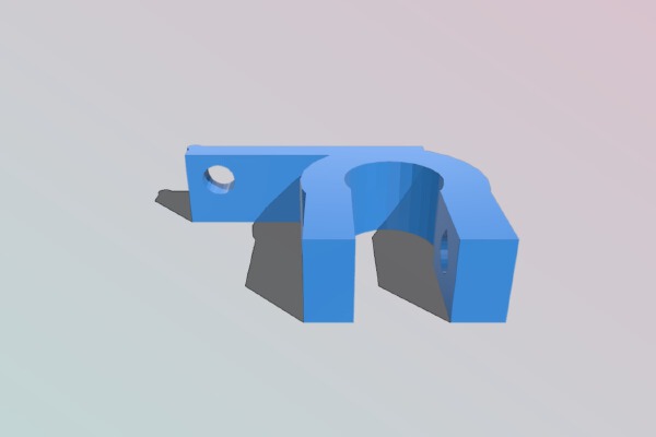 Hall-Î˜ end stop mount for M8 rod | 3d print model