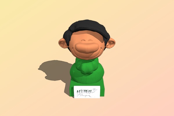 Bust of GASTON LAGAFFE of Franquin | 3d print model