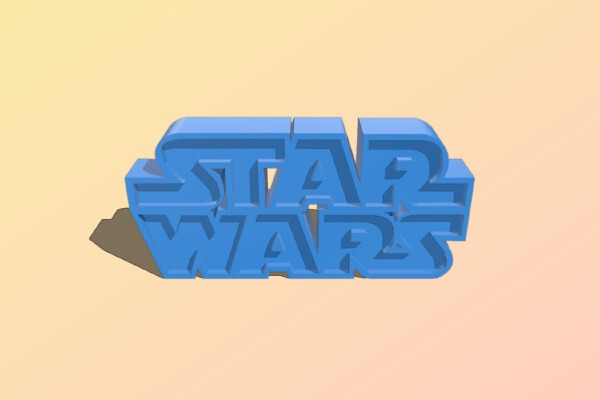 Star Wars Logo Block | 3d print model