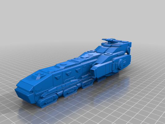 SciFi Vehicle - Aurochs-class Land Crawler - 6mm | 3d print model