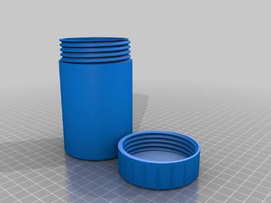 screw cap container | 3d print model