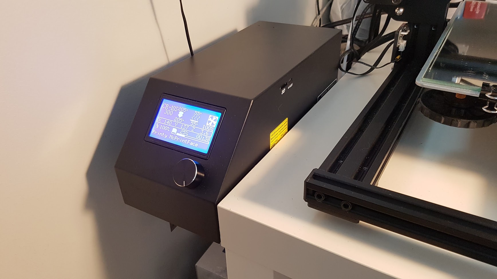 CR-10 IKEA LACK floating flush controller mount with scraper holder
