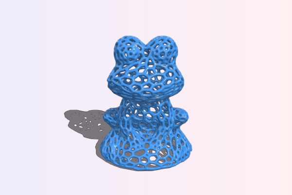 Voronoi Garden Frog | 3d print model