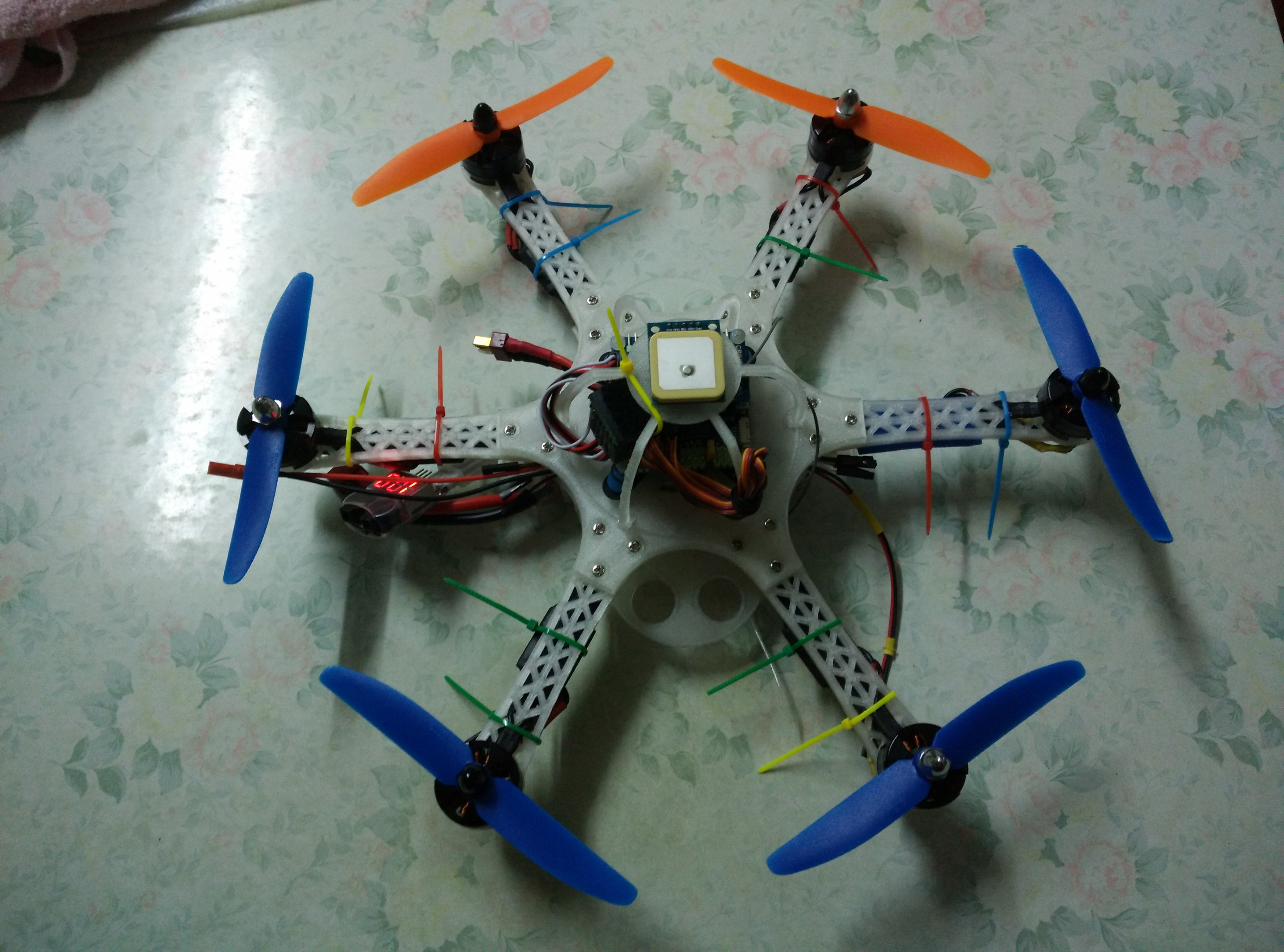HexaCopter (HEX6) version for Mini Flame Wheel Style Quadcopter frame.