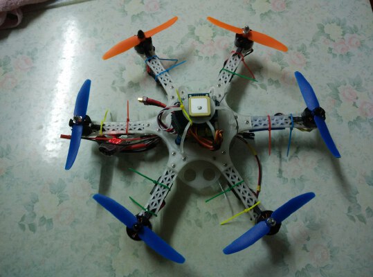 HexaCopter (HEX6) version for Mini Flame Wheel Style Quadcopter frame. | 3d print model