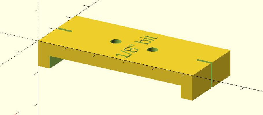 Pinewood Derby Axle Relief Jig | 3d print model