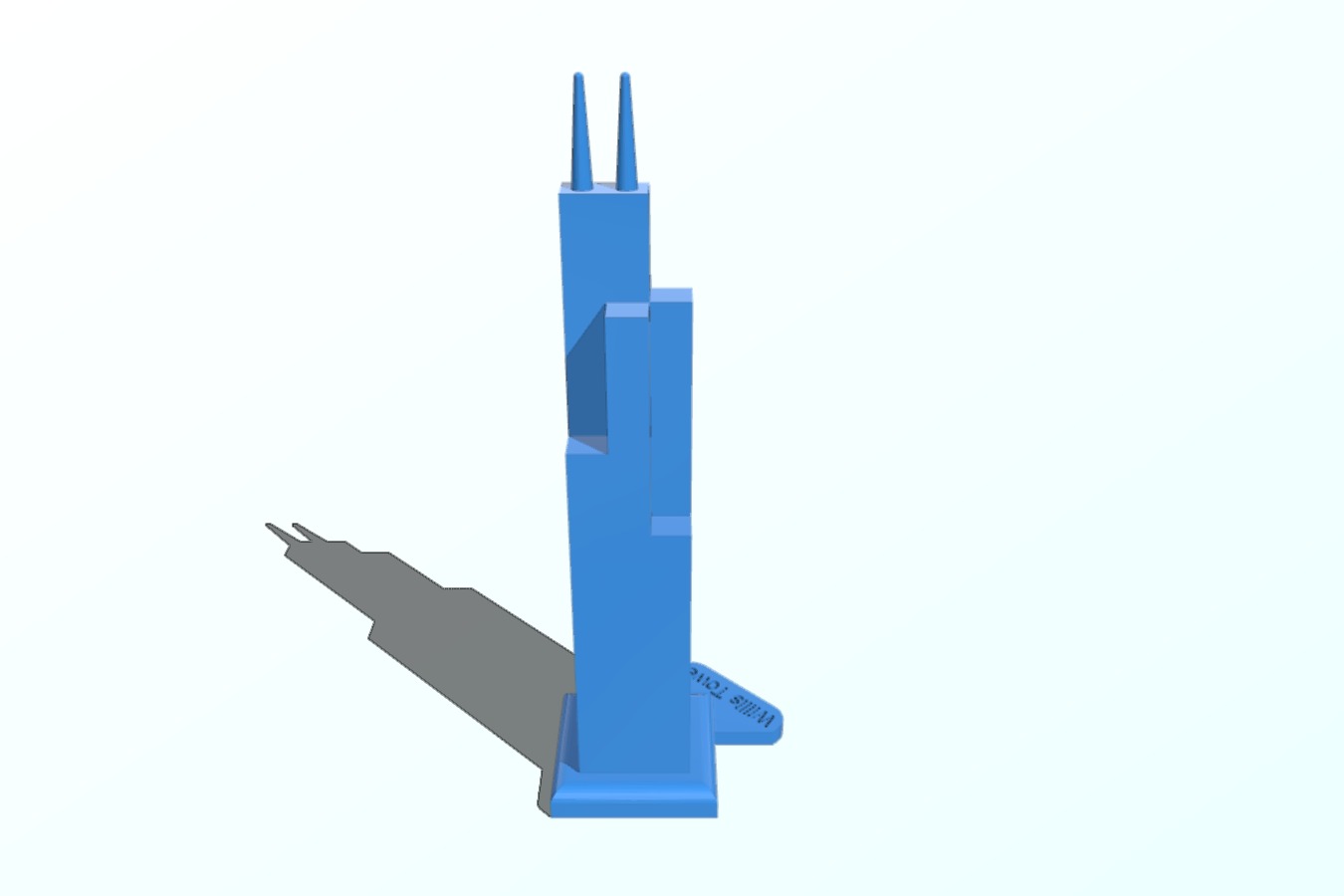 A model of the Sears_Willis tower in Chicago