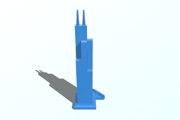 A model of the Sears_Willis tower in Chicago | 3d print model