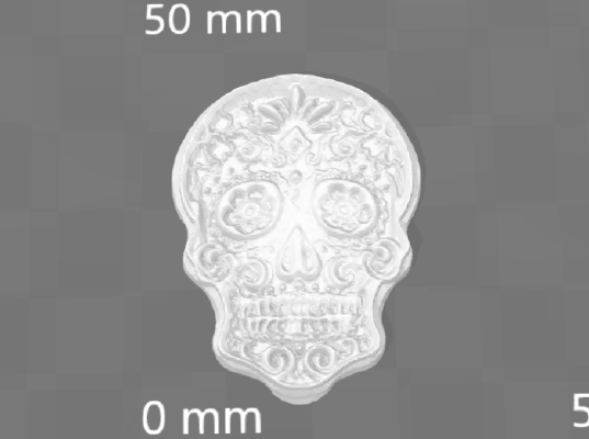 Sugar Skull Badge | 3d print model