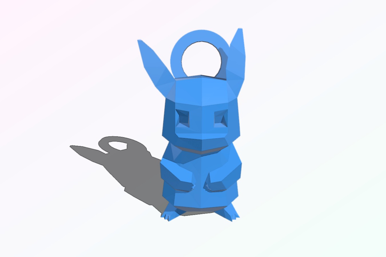 Low Poly Fashion Pikachu Necklace