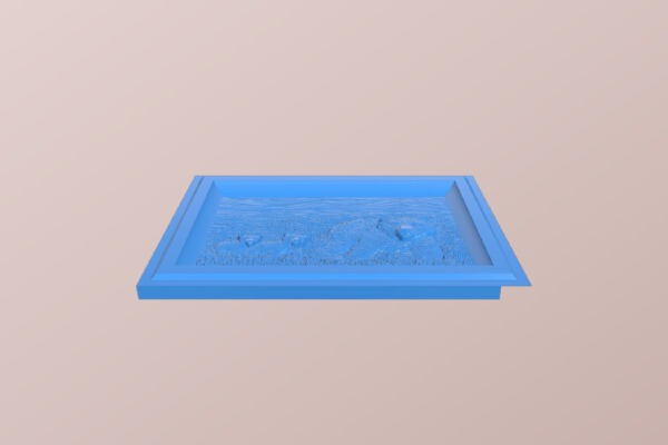 A picture of a mother bear and a cub | 3d print model