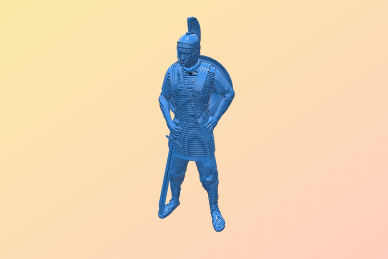 The leader held the sword and wore the shield
