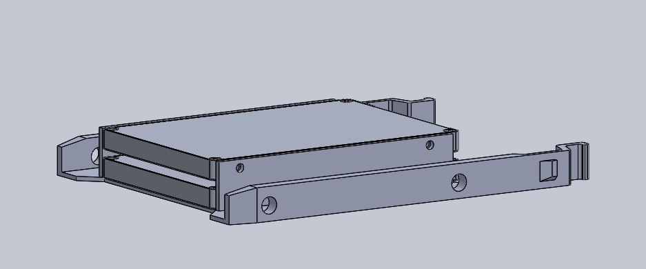 CoolerMaster dual SSD bracket for 3.5” HDD bay | 3d print model
