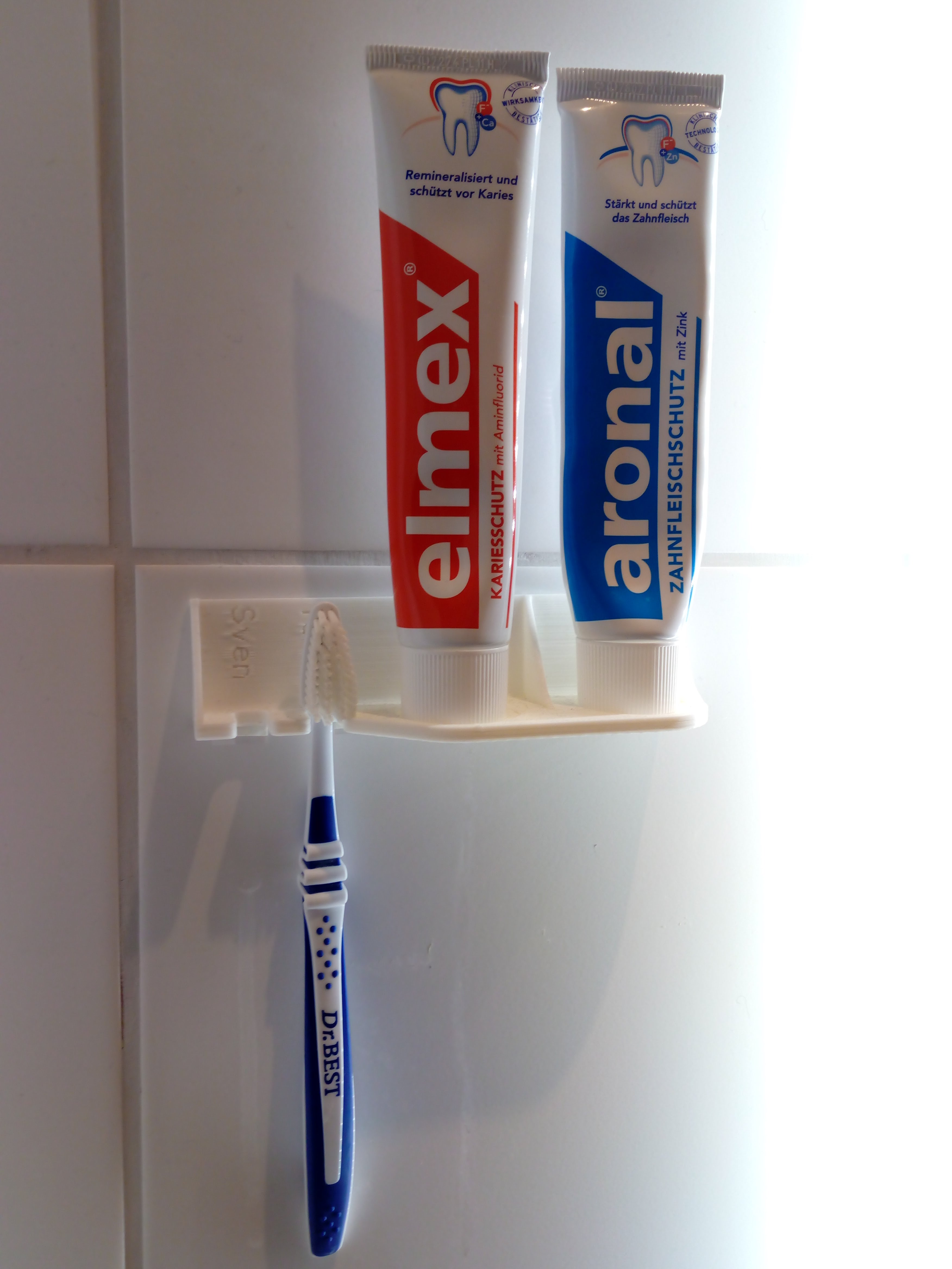 Tooth brush holder (screwless)- Zahnbürsten Halterung ( Schraubenlos)