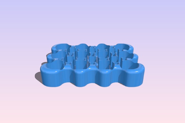 Desktop AA and AAA battery Stand | 3d print model