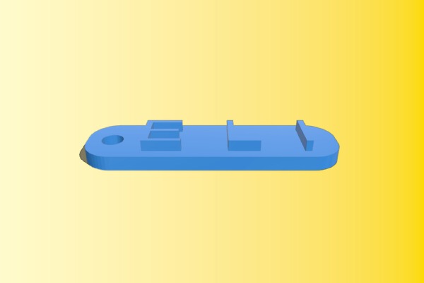 My Customized Simple Keychain-Eli Tag | 3d print model