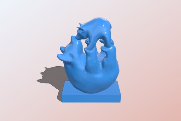 Bear mom and bear baby | 3d print model