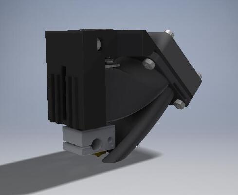 E3D-V6 adpater and air duct for Alunar R100 3d printer | 3d print model