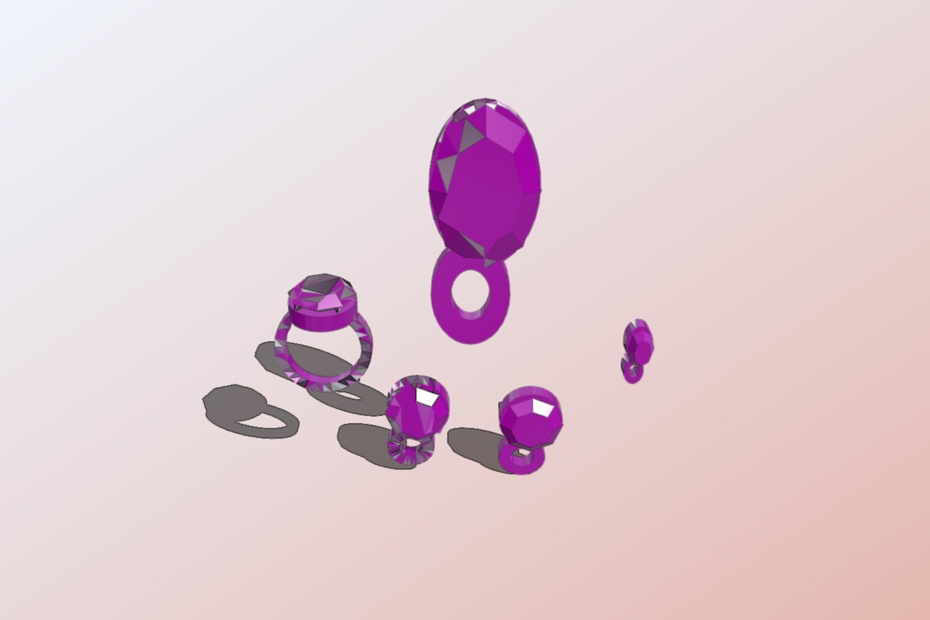lara blue jewelry full set