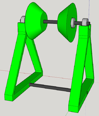 Smooth motion plastic filament spool holder - expandable. | 3d print model