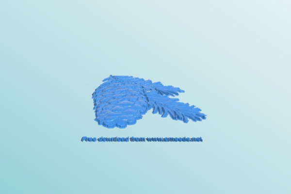 Branch with pine cone | 3d print model