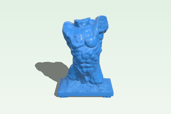Torso of the falling man Lous XIV at the Rodin Museum, Paris, France | 3d print model