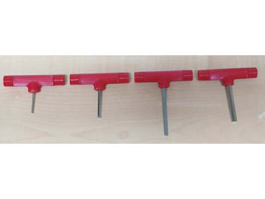 hexagon(hex key) handle_2mm,3mm,4mm,5mm | 3d print model
