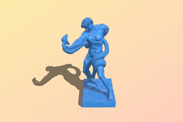 Athlete Wrestling a Python | 3d print model