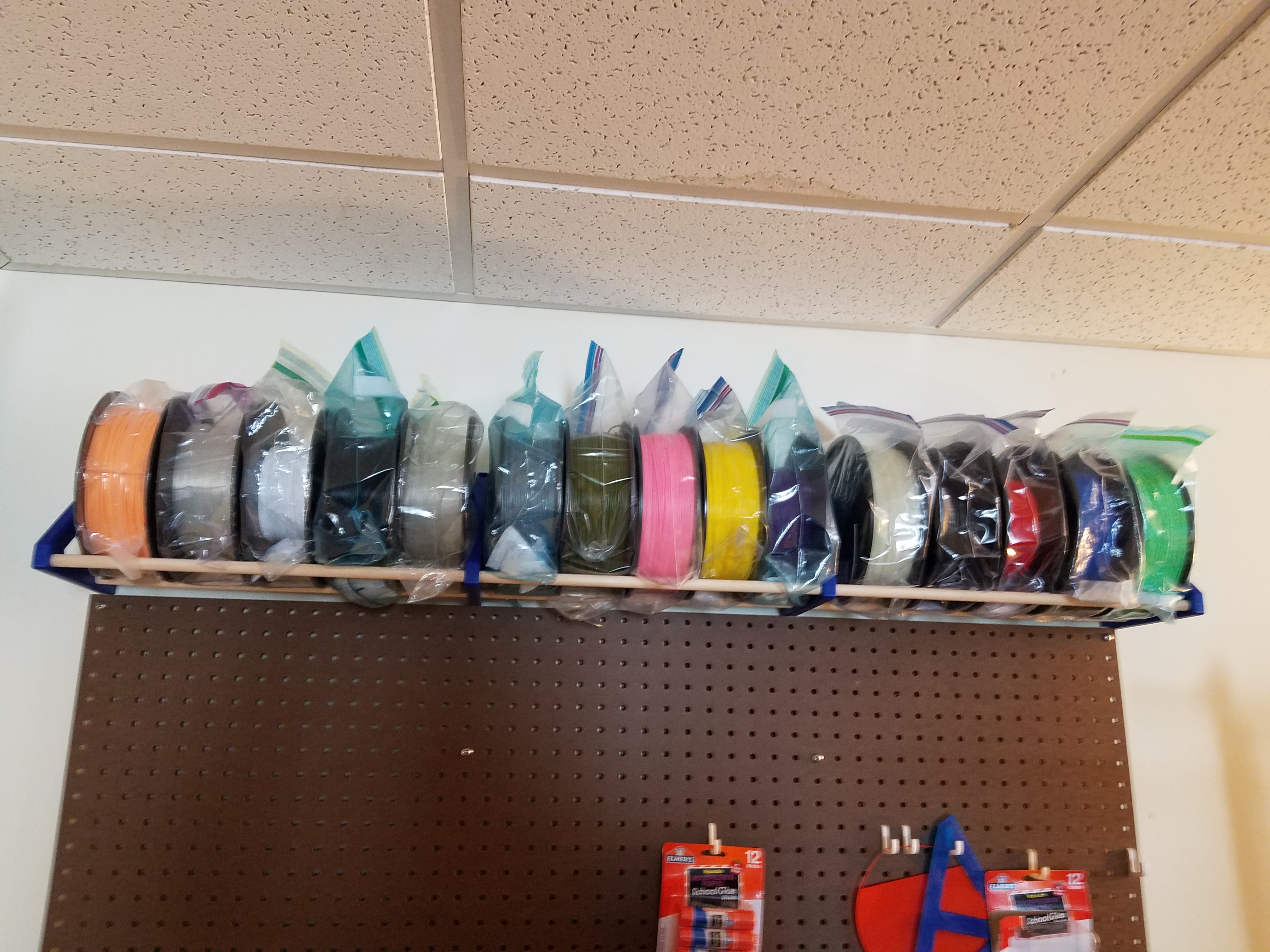 Filament, Shelf, Wooden Dowel, Supports