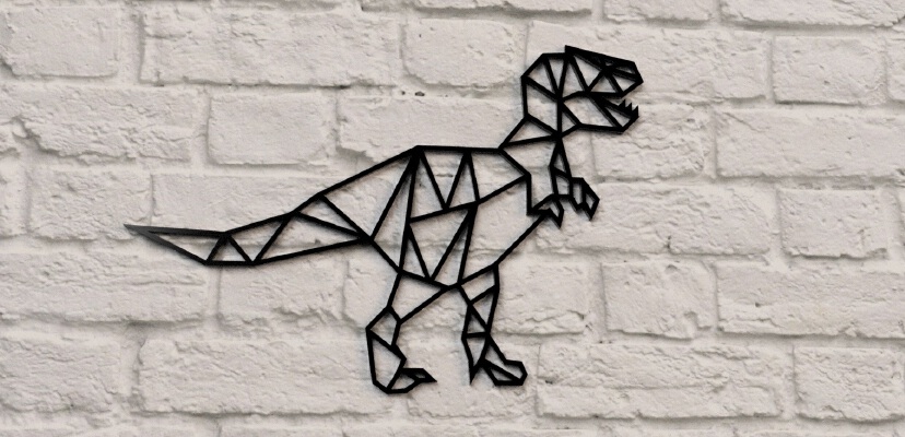 T-rex low poly 2D dino | 3d print model