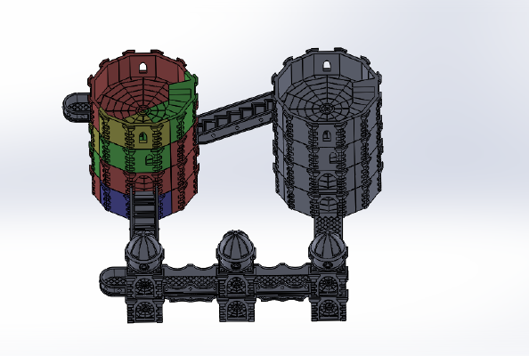 12-Sided Tower Accessory - Bridge Connectors PLUS | 3d print model