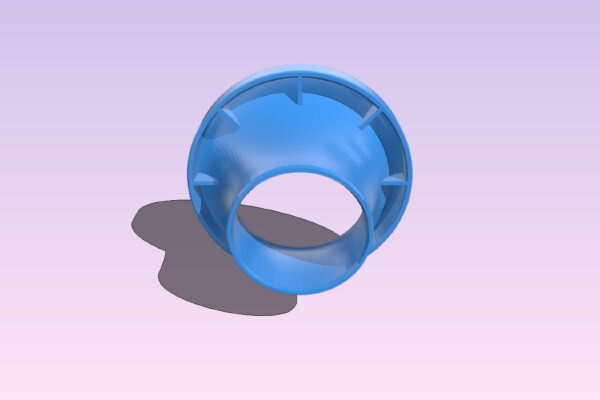 Velocity Stack for 150mm_6" Filter - Honda Engine Inlet - B18 K20 | 3d print model
