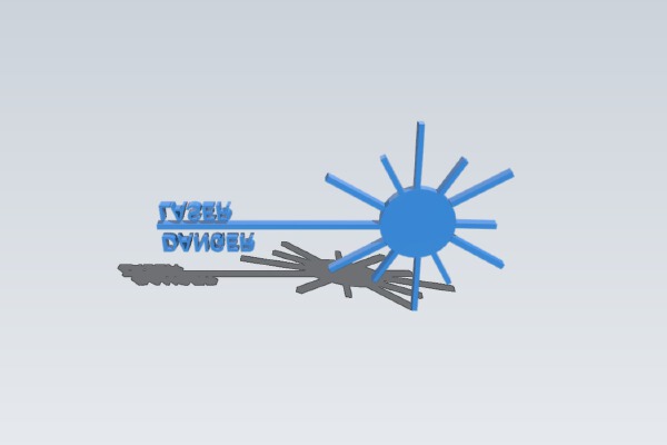 Danger Laser Placard - 3D Printable | 3d print model