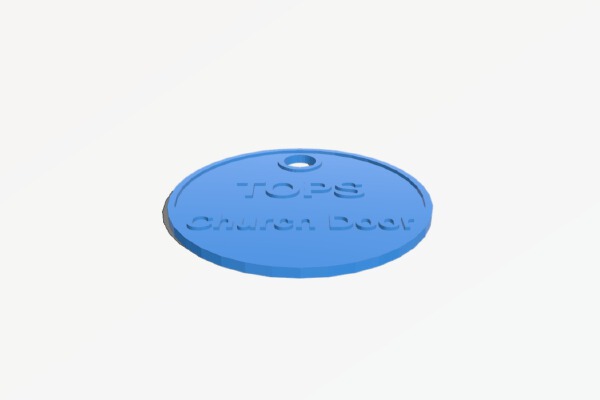 Tops Church Door tag | 3d print model