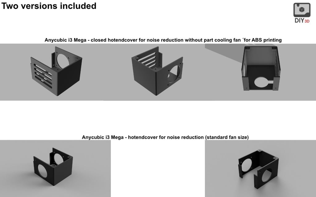 Anycubic i3 Mega - Hotend cover - noise reduction