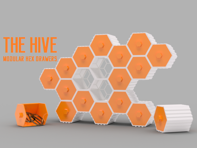 The HIVE  Modular Hex Drawers