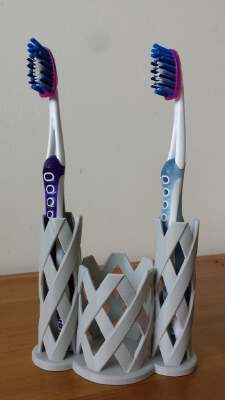 Twisted toothbrush holder x1-4 | 3d print model