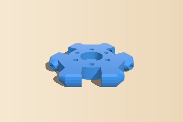 Kossel Mini Effector 1_8 BSP Bolt through into J-Head Bowden Hot End | 3d print model