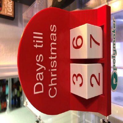 Desk Days Till Christmas | 3d print model