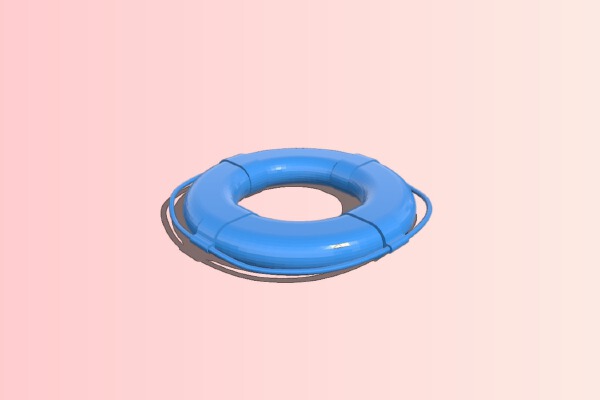 ship life preserver ring | 3d print model