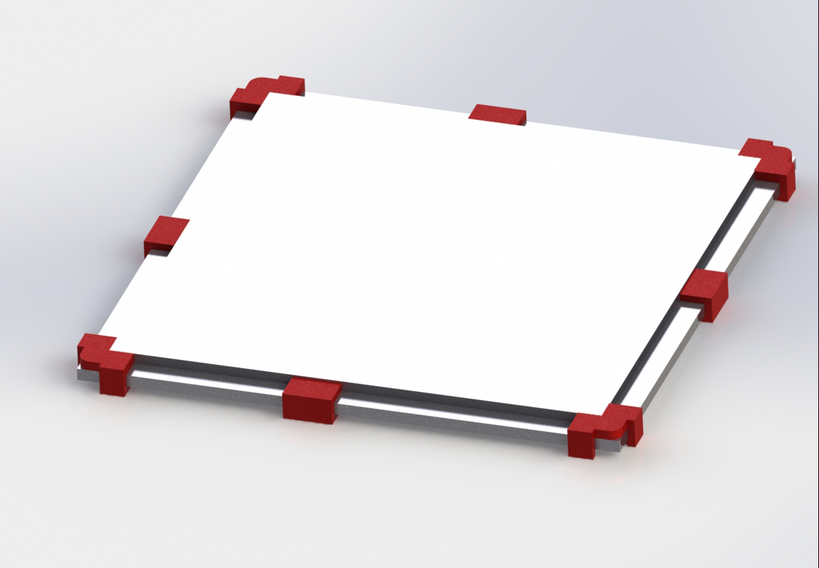 Adattatore piano vetro 200mm per prusa i3 Zonestar p802 - adapter bed glass