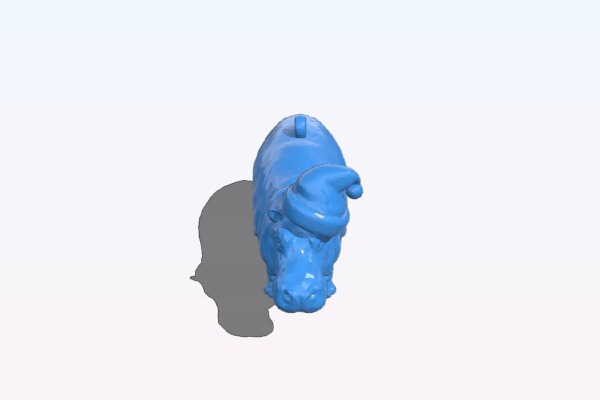 Christmas Hippo Ornament | 3d print model