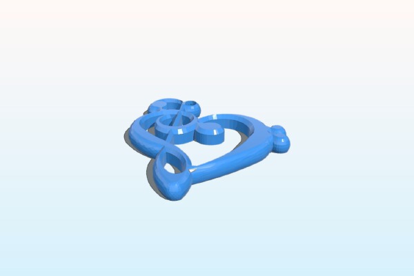 Heart_Shaped_Musical_Note(2). | 3d print model