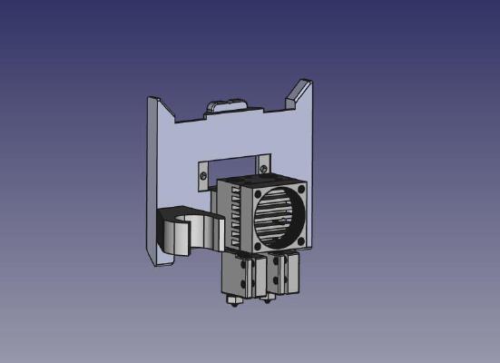 Quick-fit Interchangeable plate for E3d Chimera or Cyclops with 18 mm capacitive or inductive probe | 3d print model