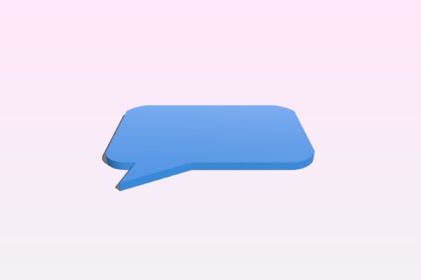 3D Speech Bubble | 3d print model